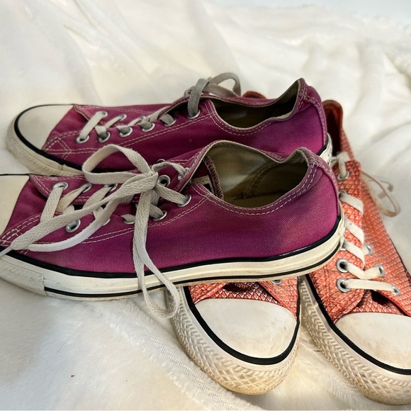 Women’s size 9 Converse All-Star Magenta and Coral Sneakers - Picture 6 of 13